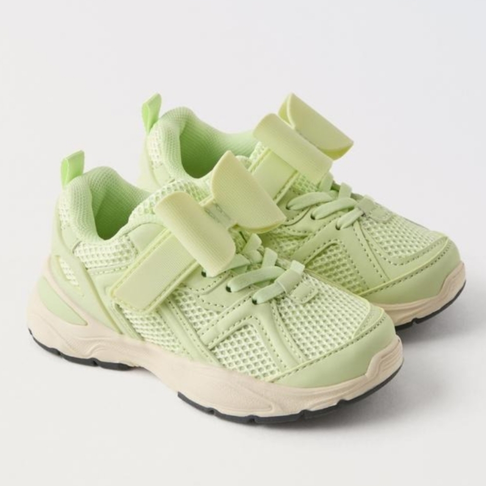 Zara Kids Lime Green Sneakers Size 11